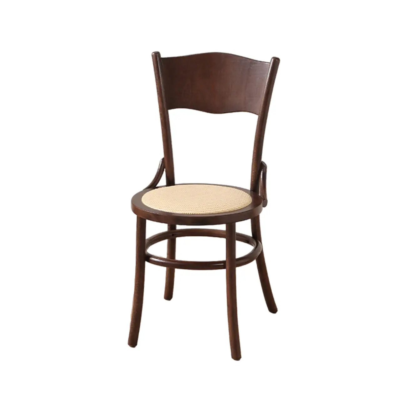 Mid-Century Modern Round Wood Dining Chair