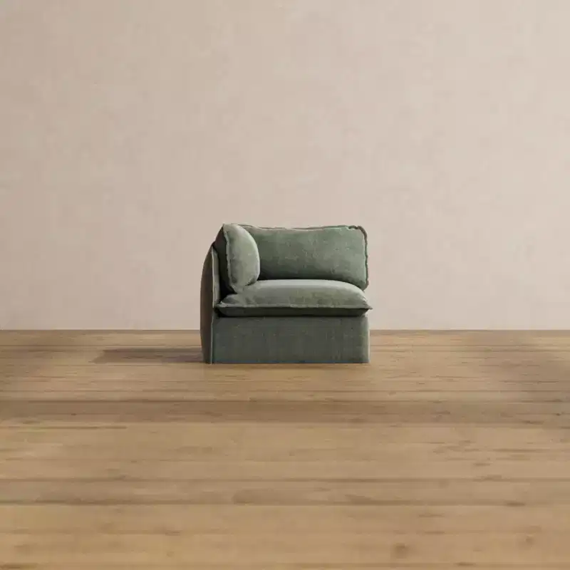 Upholstered Modular Left Arm Sectional Chair, Seats 1