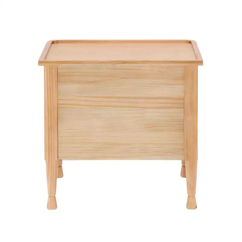 Modern Wooden 2-Drawer Nightstand with Tray Top