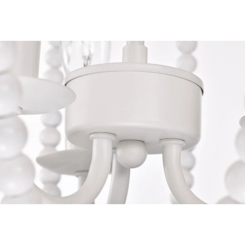 Arni 16 Inch Pure White Beads Bohemian Pendant 3-Light