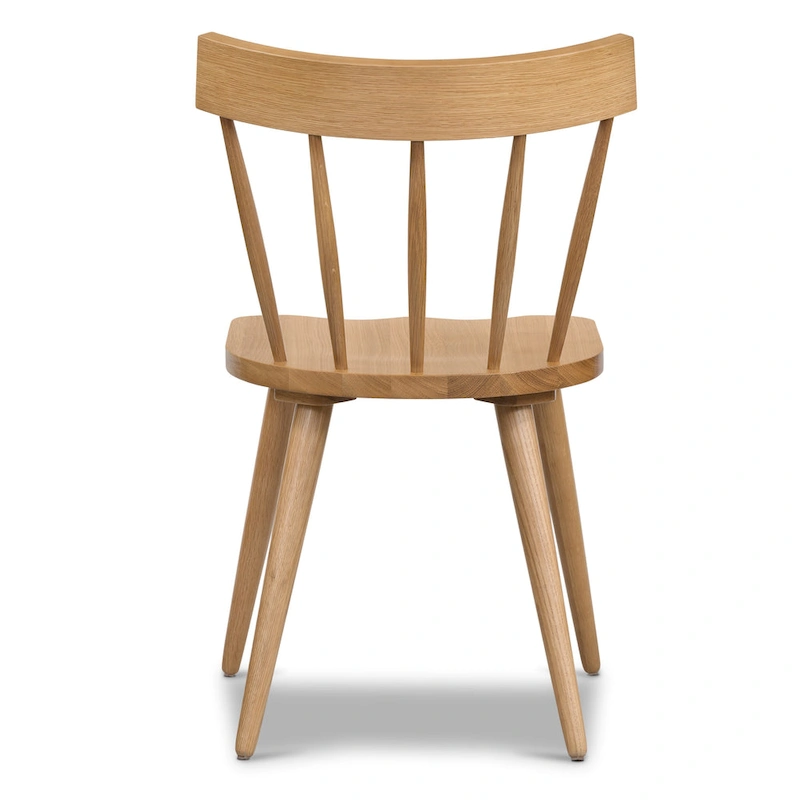 Poly & Bark Hava Dining Chair - Solid Oak Wood with Spindle-Back