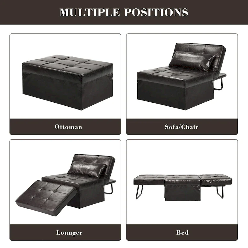 4-1 Adjustable Sleeper Sofa Chair with Ottoman, Sofa Bed ,Couch Bed