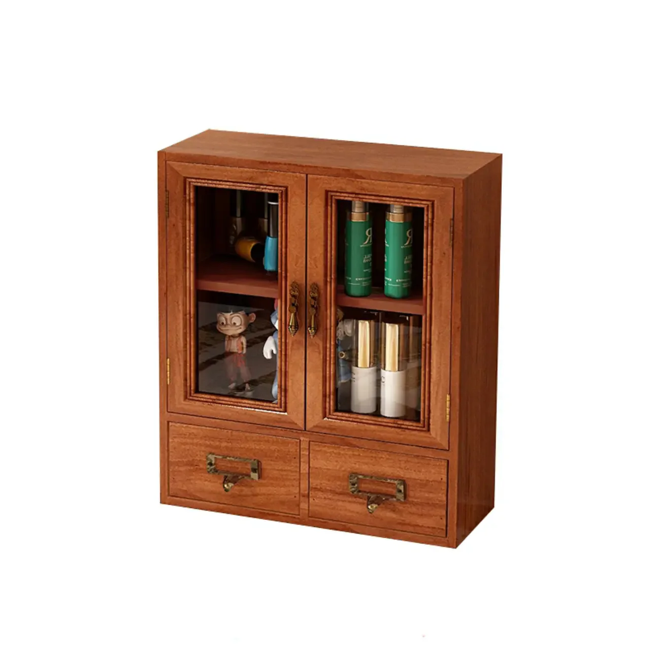 Wooden Glass Door Display Cabinet for Home Decor