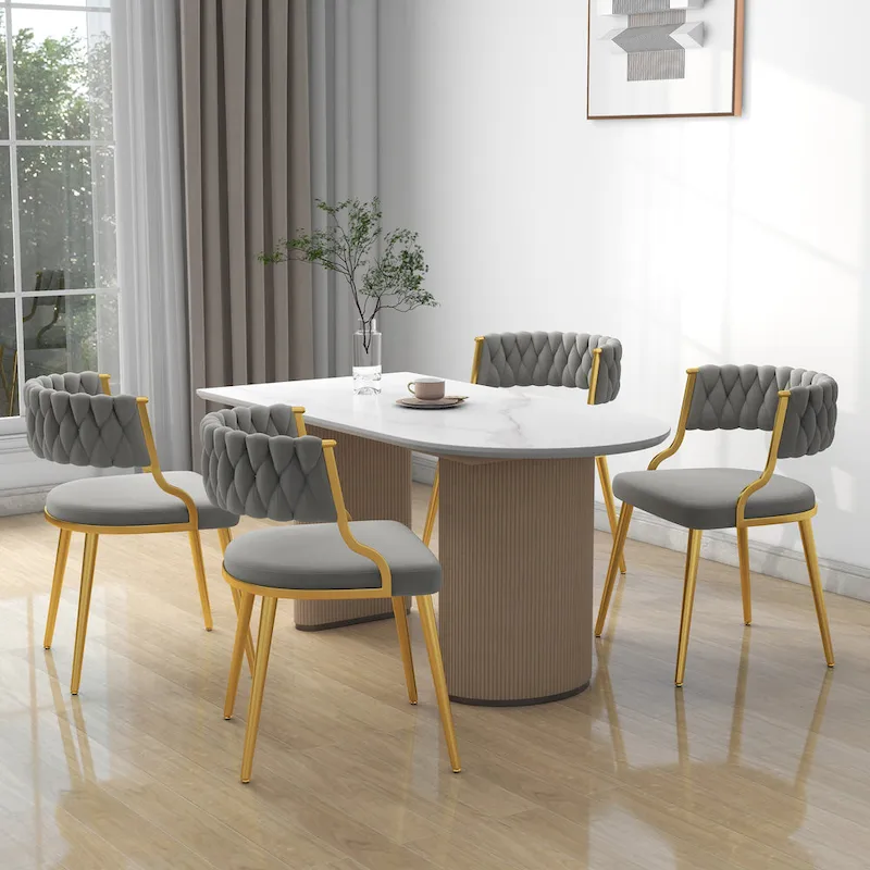 Modern Velvet Dining Chairs Set of 4