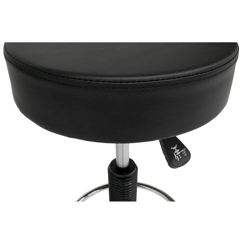 Calico Designs Padded, Rolling, Height Adjustable Stool with Footring