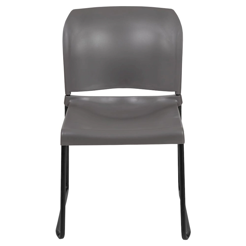 880 lb. Capacity Full Back Contoured Stack Chair with Powder Coated Sled Base