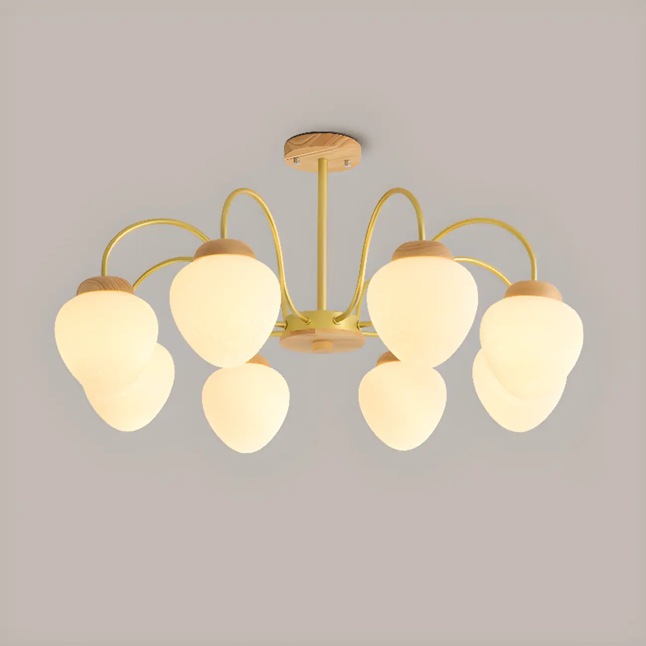 3/5/8-Light Modern Globe Ceiling Chandelier with Glass Shades