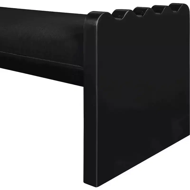 Meridian Furniture,Sonia Velour Fur Fabric Bench