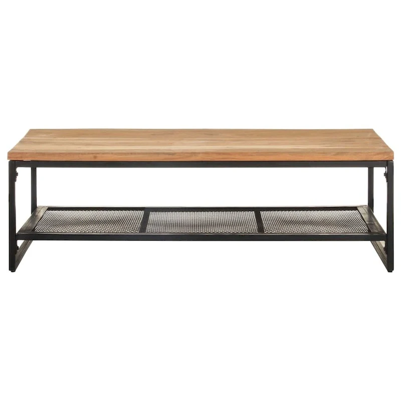 vidaXL Coffee Table 43.3x23.6x13.8 Solid Acacia Wood - 43.3 x 23.6 x 13.8