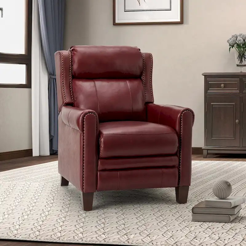 Felisa 32.48 Wide Genuine Leather Manual Recliner