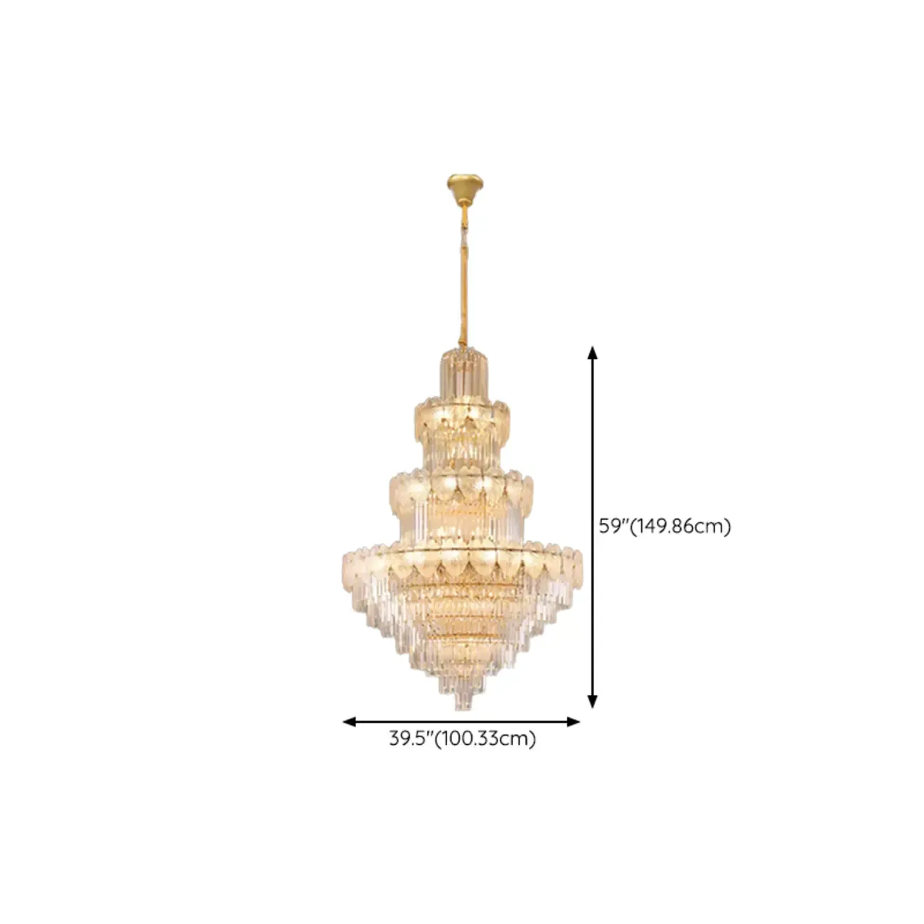 Luxury Crystal Round Chandelier with Elegant Tiered Design