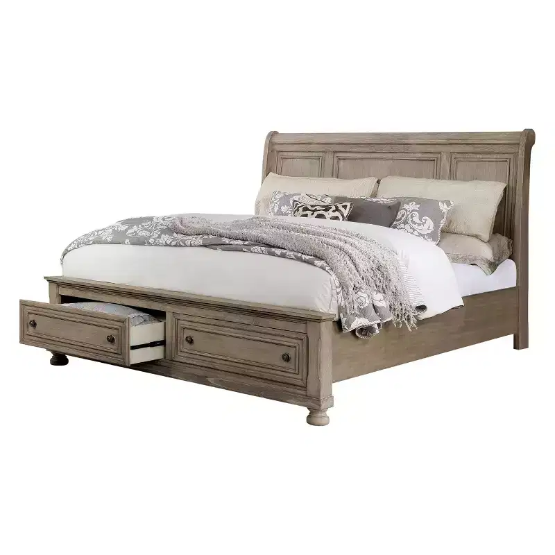 2pc Queen Bed and Chest Set Gray - HOMES: Inside + Out