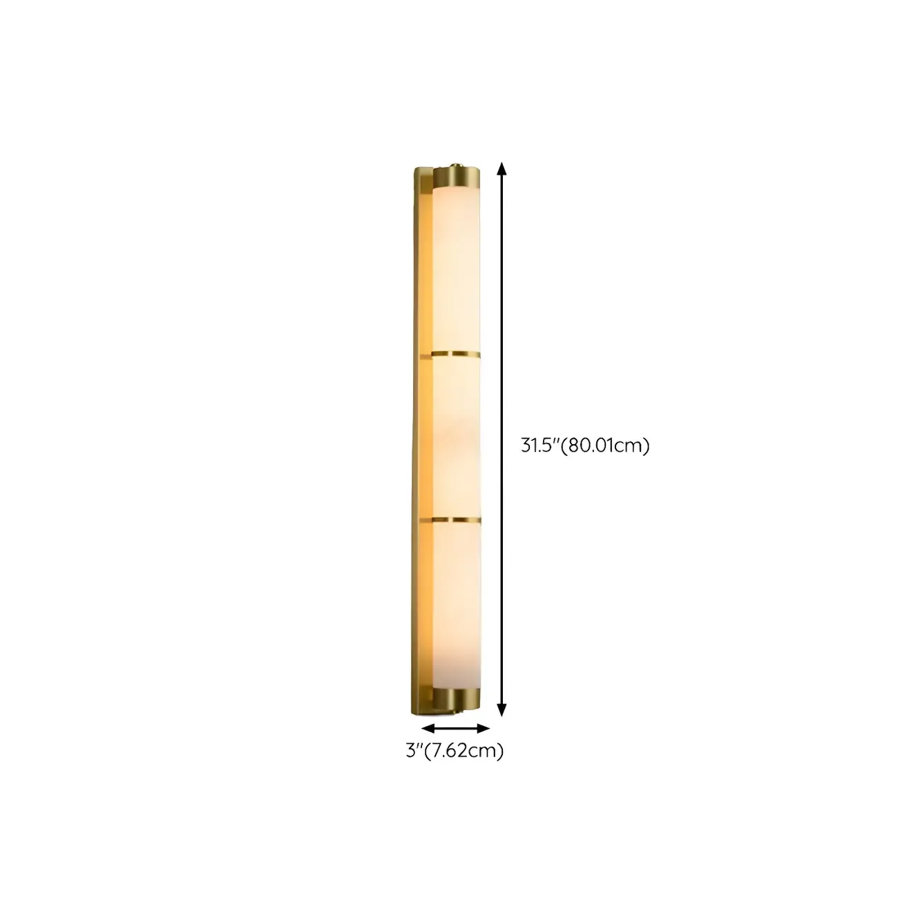 Modern Cylinder Stone Gold LED Wall Sconce