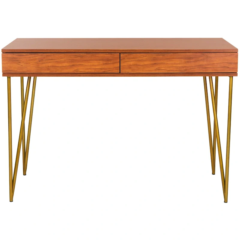 SAFAVIEH Ladonna Pine Natural 2-Drawer Desk