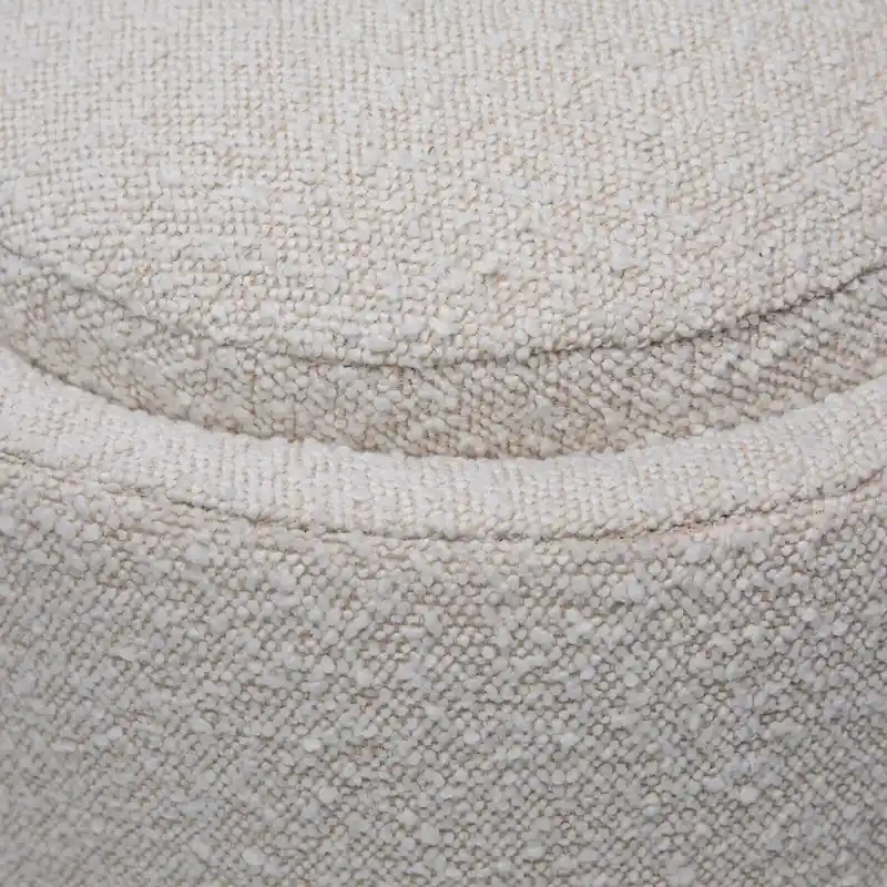 Off-White Boucle Oval Bench 54