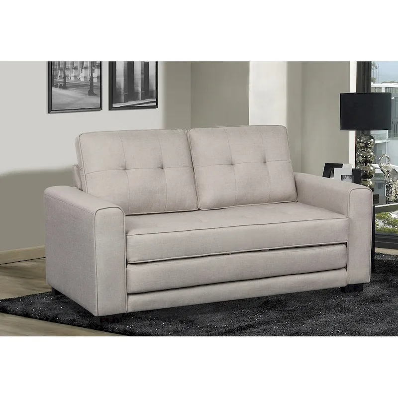 Daisy Modern Fabric Loveseat and Sofa Bed