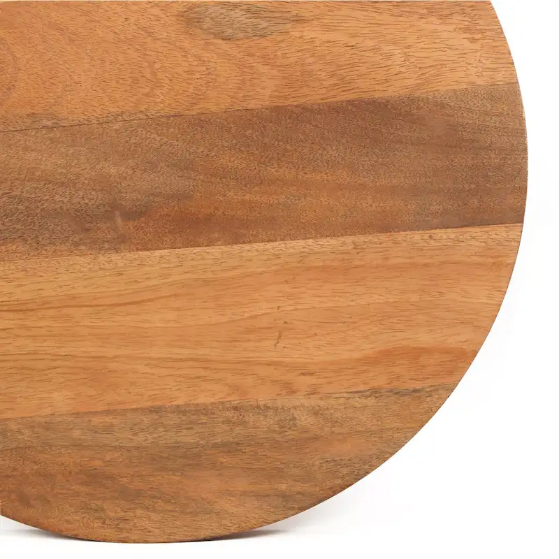 Christopher Knight Home Mango Wood and Metal Pedestal End Table