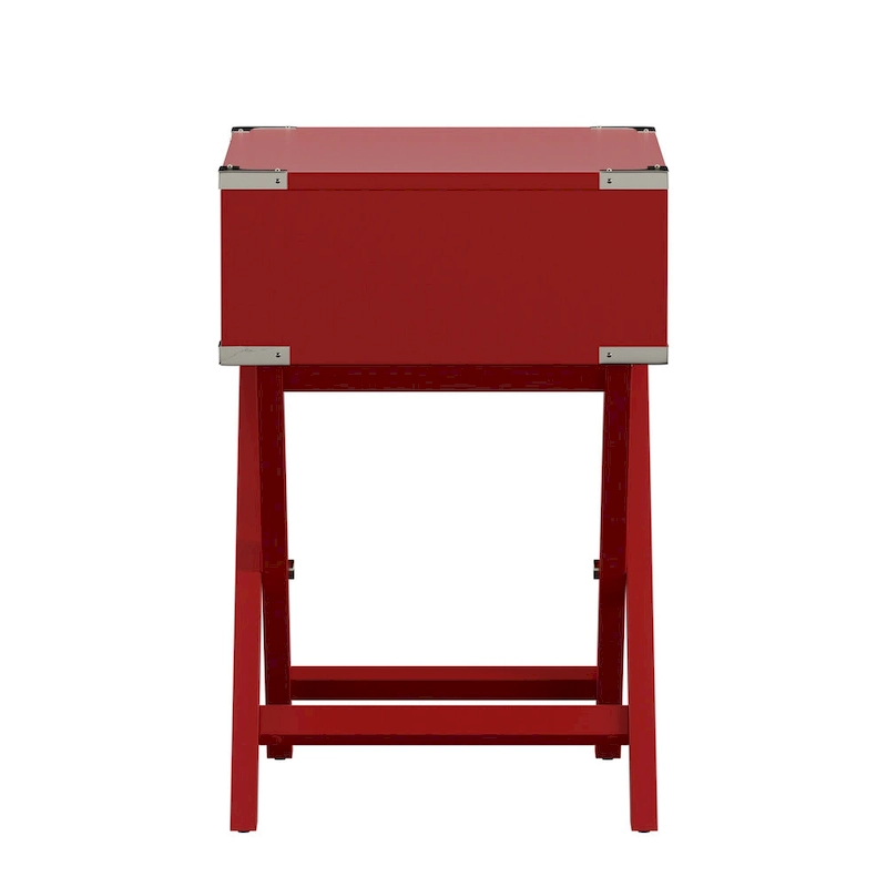 Kenton X Base Wood Accent Campaign Table by iNSPIRE Q Bold