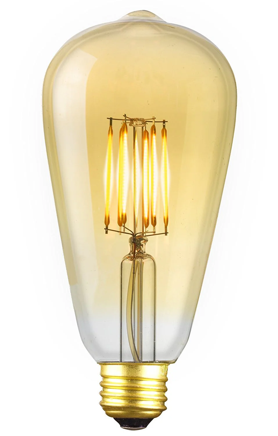 7W Dimmable LED (50W eq.) Vintage Filament Edison Light Bulb, 2200K Extra Warm White, ST21 Antique Shape