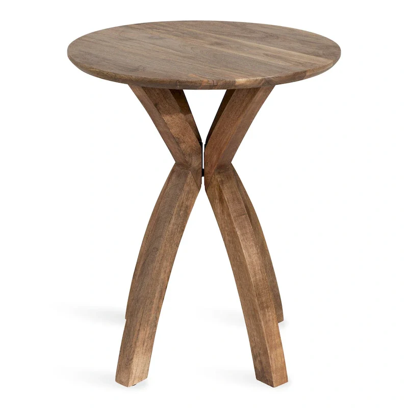 Round Wood Side Table