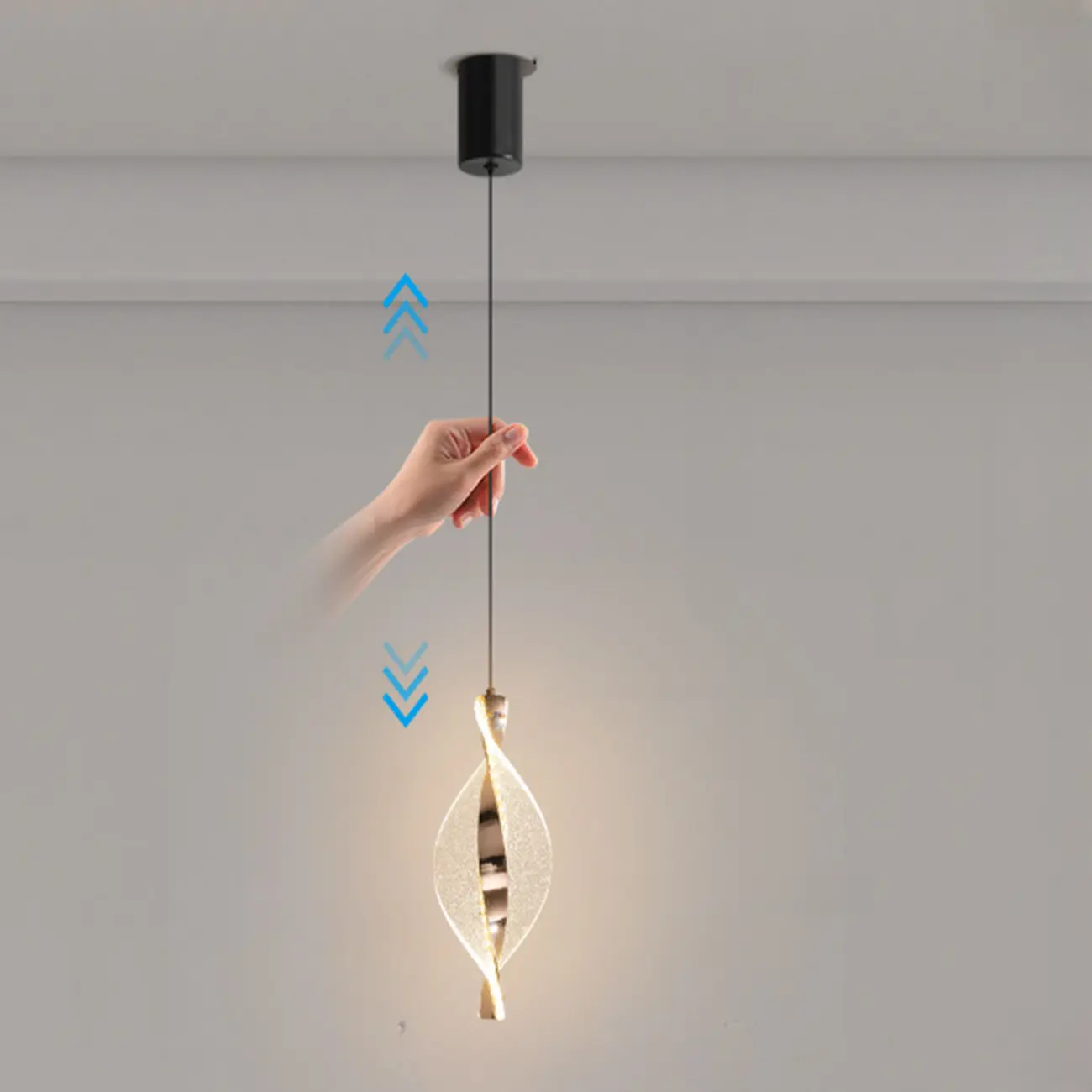 Mini Adjustable Clear Acrylic LED Dining Pendant Light