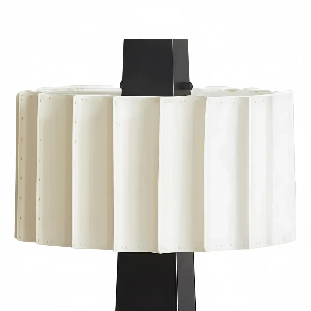 Modern Iron LED Table Lamp with Pleated Shade