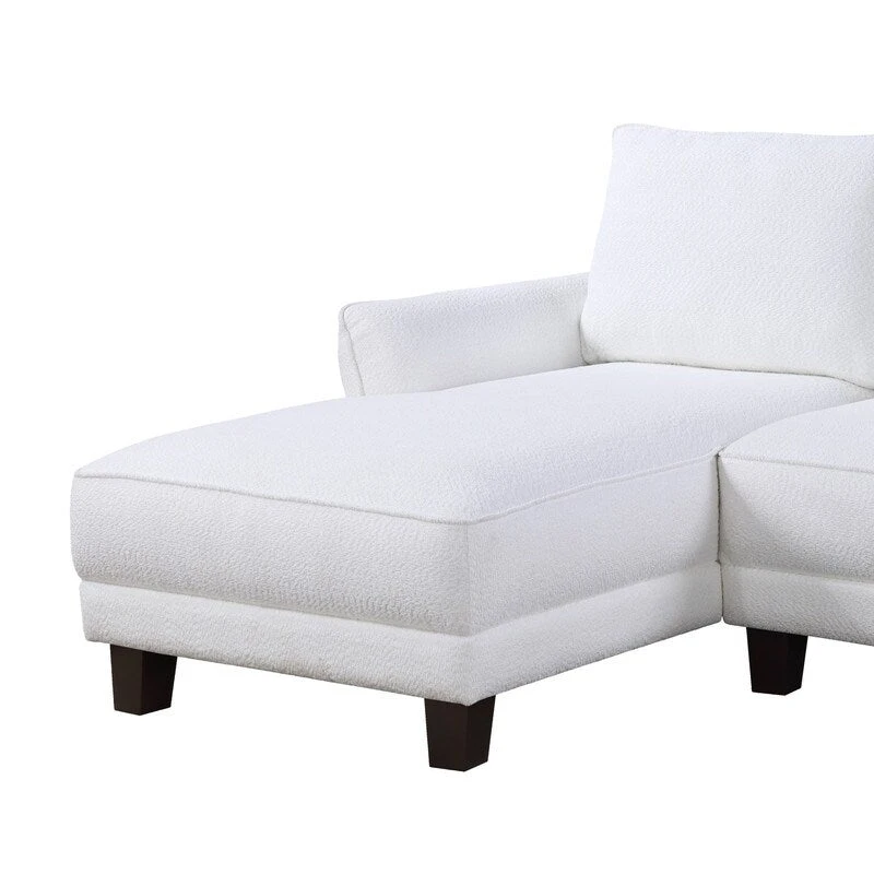Belle Sherpa 96 Wide Sectional Sofa with Left-Facing Chaise