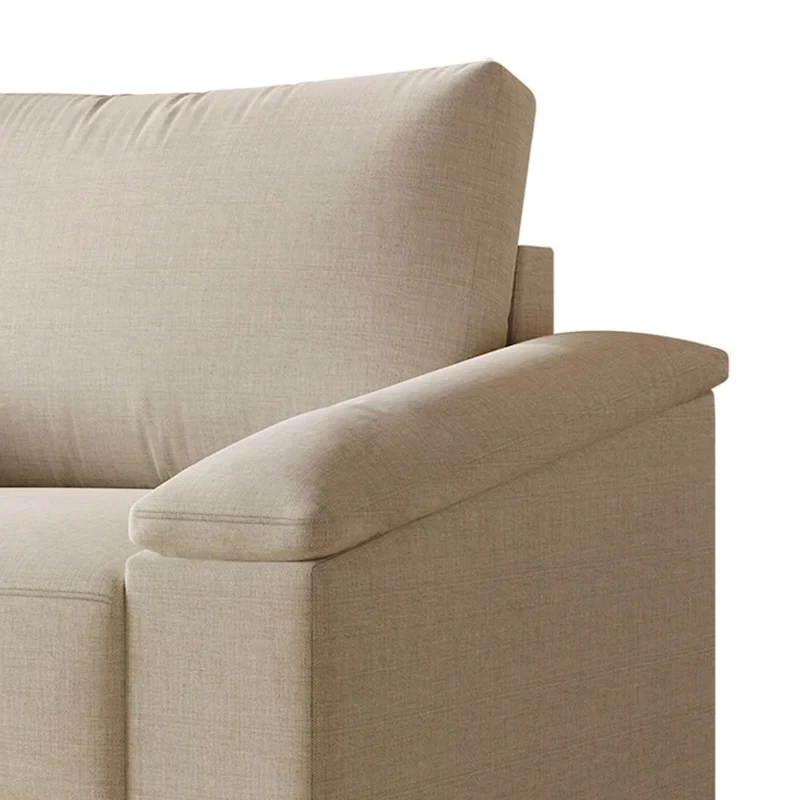Simple Style Linen Upholstered Sofa