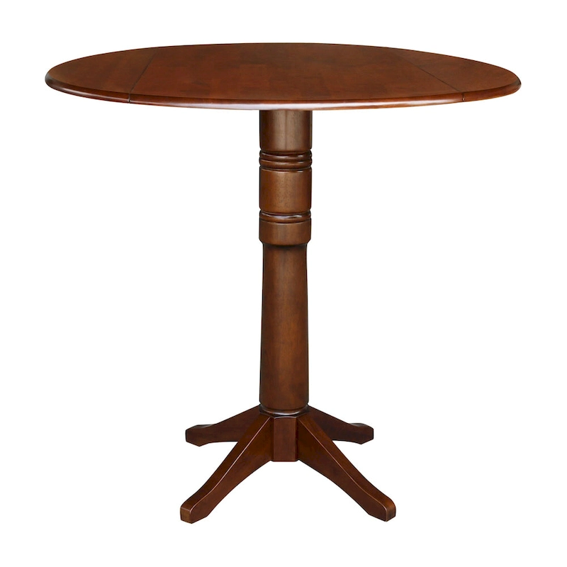 42 Round Dual Drop Leaf Table - Espresso