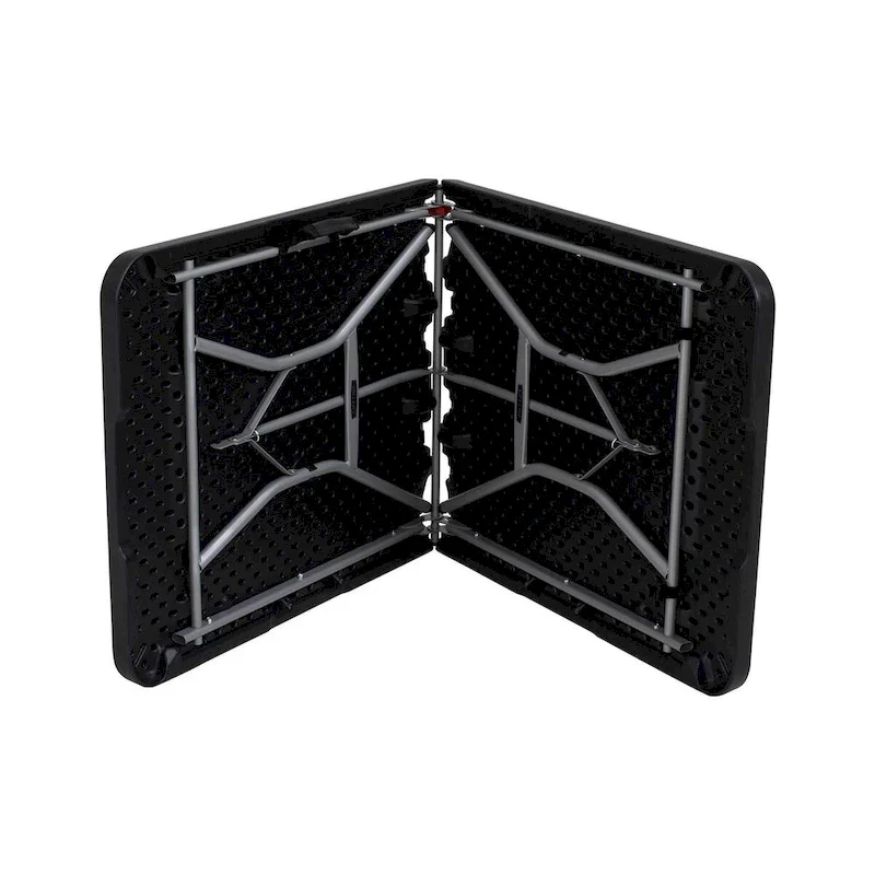 6-Foot Fold-In-Half Table, Black (Light Commercial)