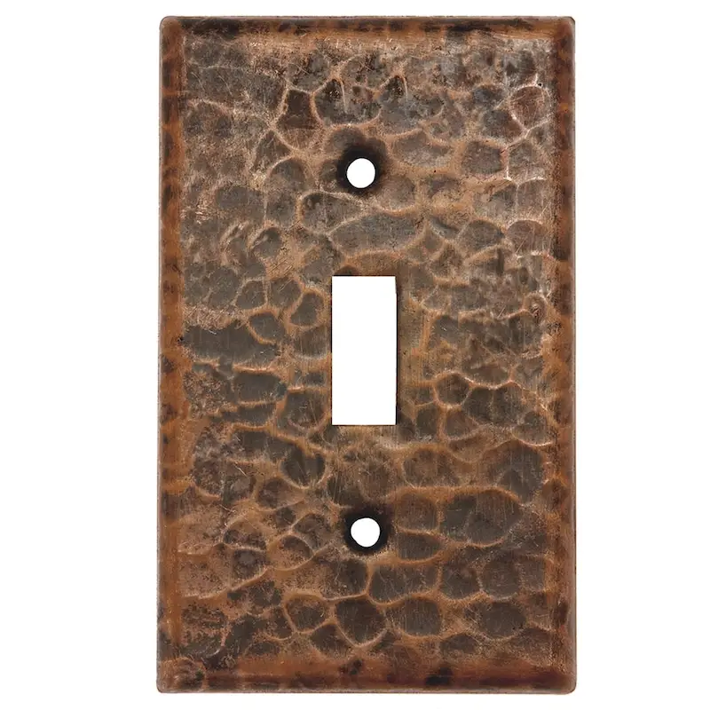 Premier Copper Products Copper Switchplate Single Toggle Switch Cover - Quantity 4 (ST1_PKG4) - Brown