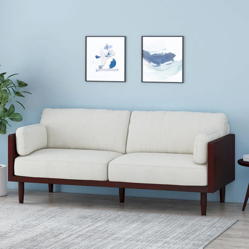Sofia Upholstered 3-seater Sofa by Christopher Knight Home