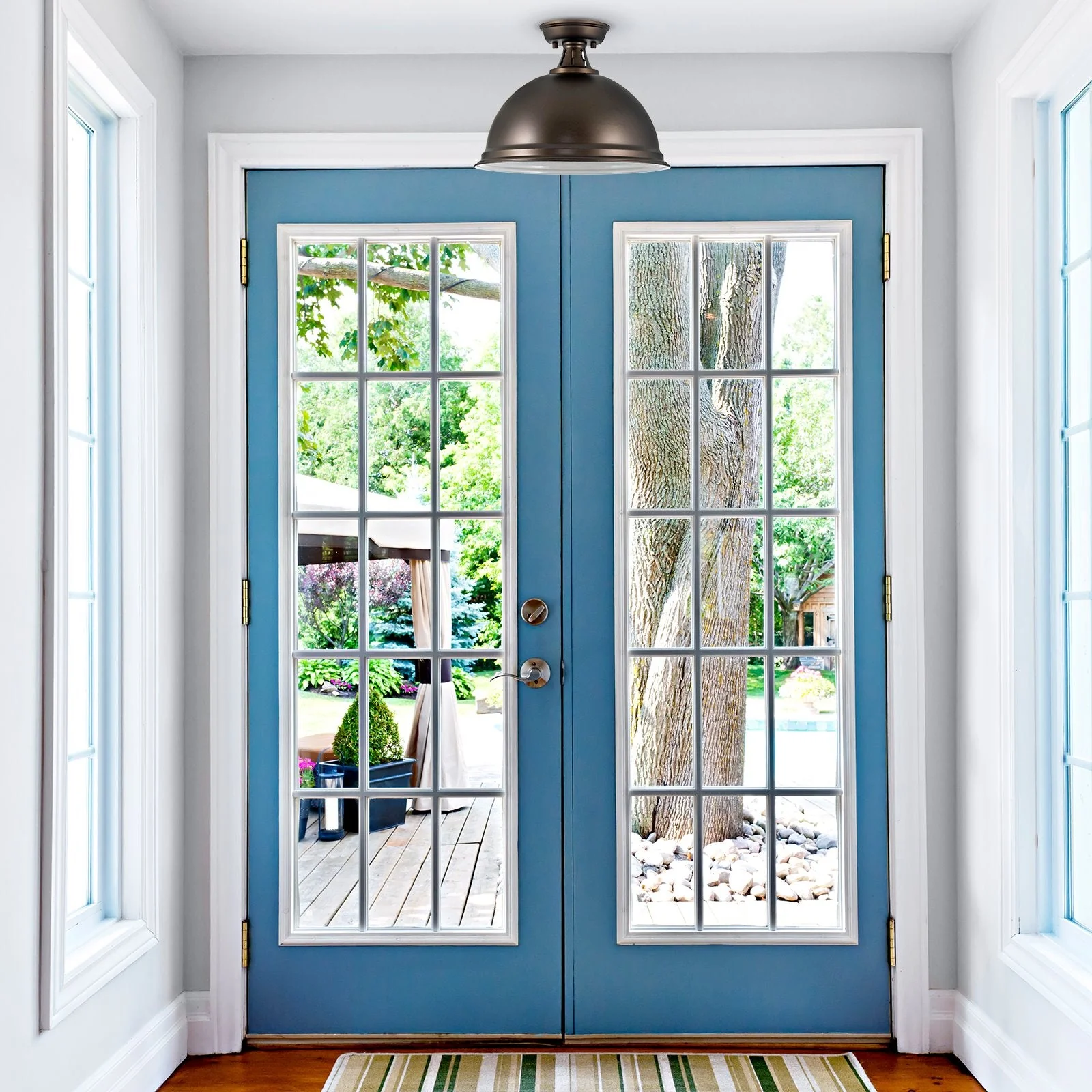 Belle 14 Modern Industrial Semi-Flush Mount Ceiling Light