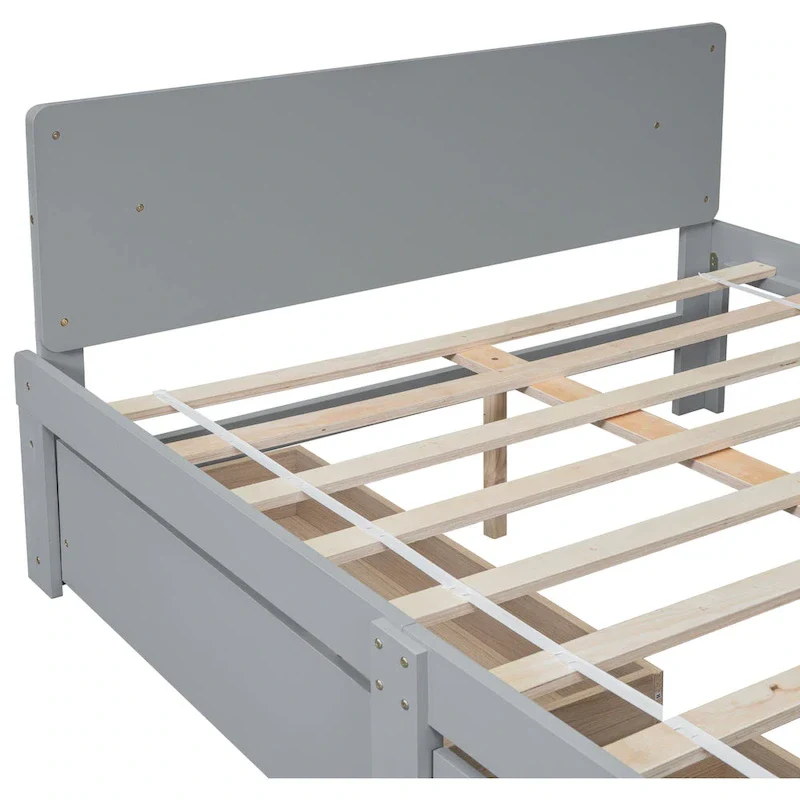 Full Bed with Footboard Bench,2 drawers