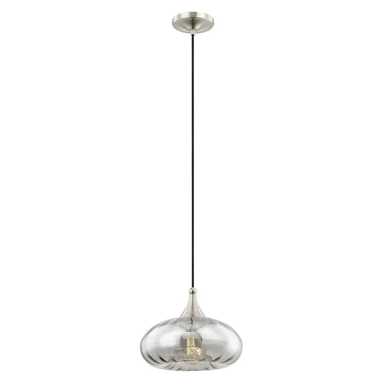 Livex Lighting Art Glass 1 Light Mini Pendant with Glass Shade