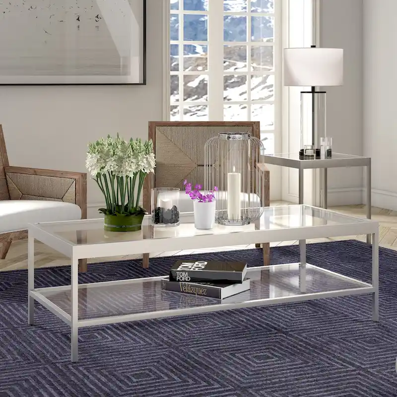 Metal and Glass Coffee Table