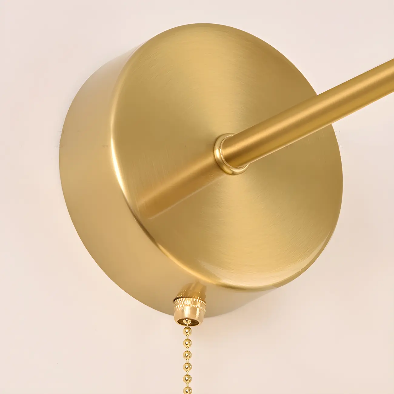 Modern Gold White Ceramic Pull Chain Wall Sconce