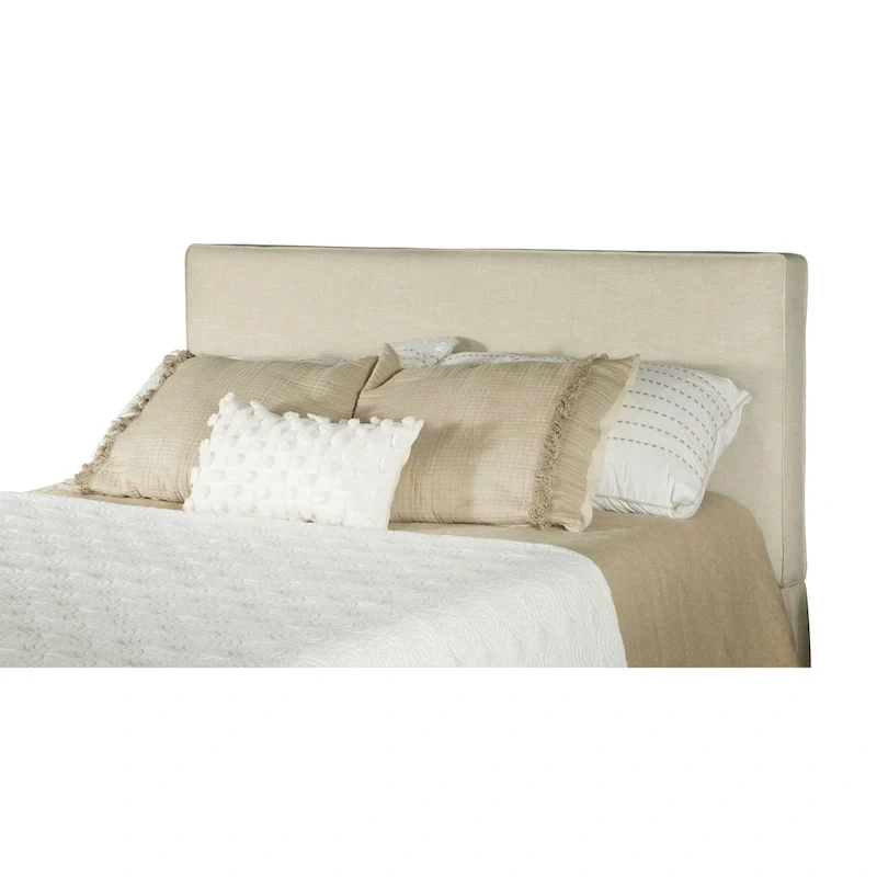 Sand Upholstered Headboard with Self-Welt Details