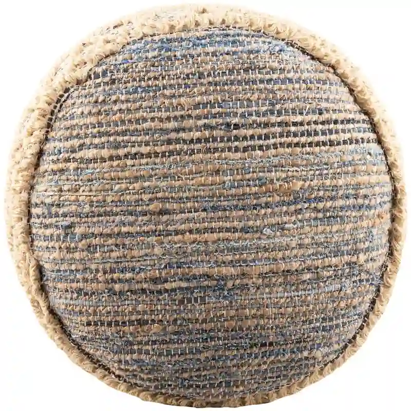 Jacotte Bohemian Jute 18-inch Cylinder Pouf