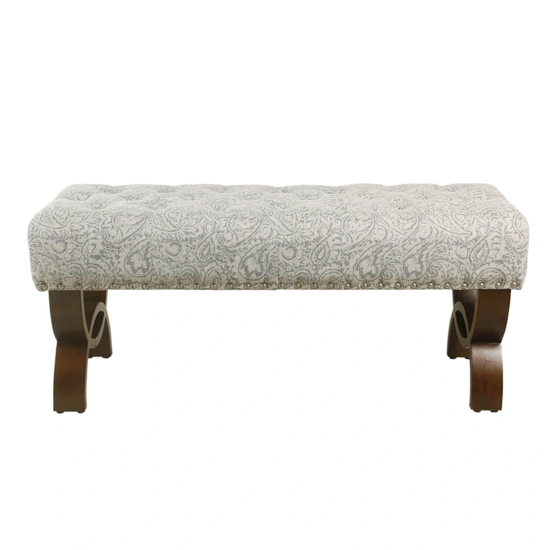 Carolina Tufted Bench With Nailhead Trim