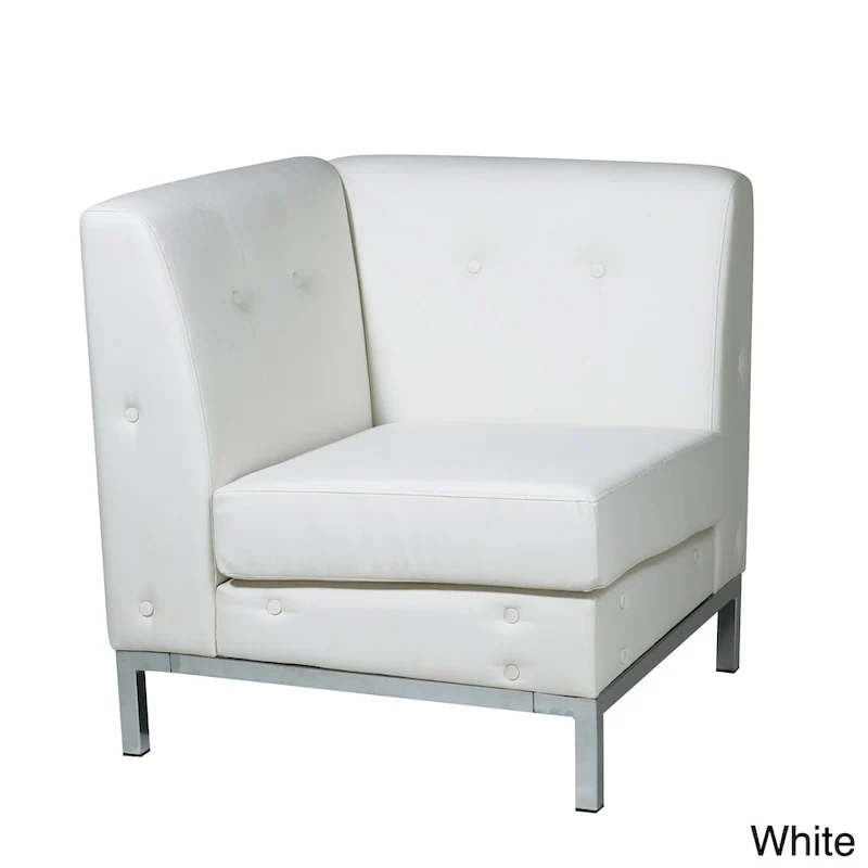 Wall Street Faux Leather Corner Chair