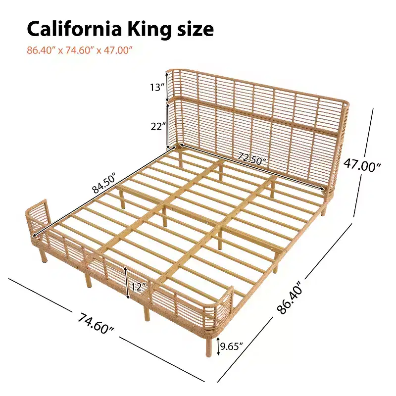 Christopher Knight Home Shadow Coastal Grid PE Wicker Bed with Wingback Headboard