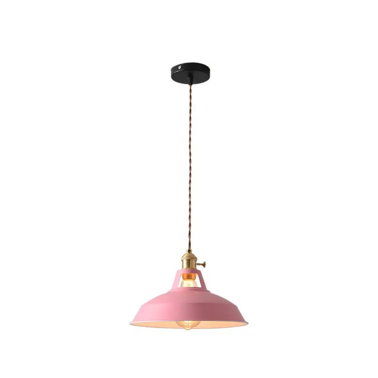 Macaron Iron Dome Pendant Lamp with Hardwired
