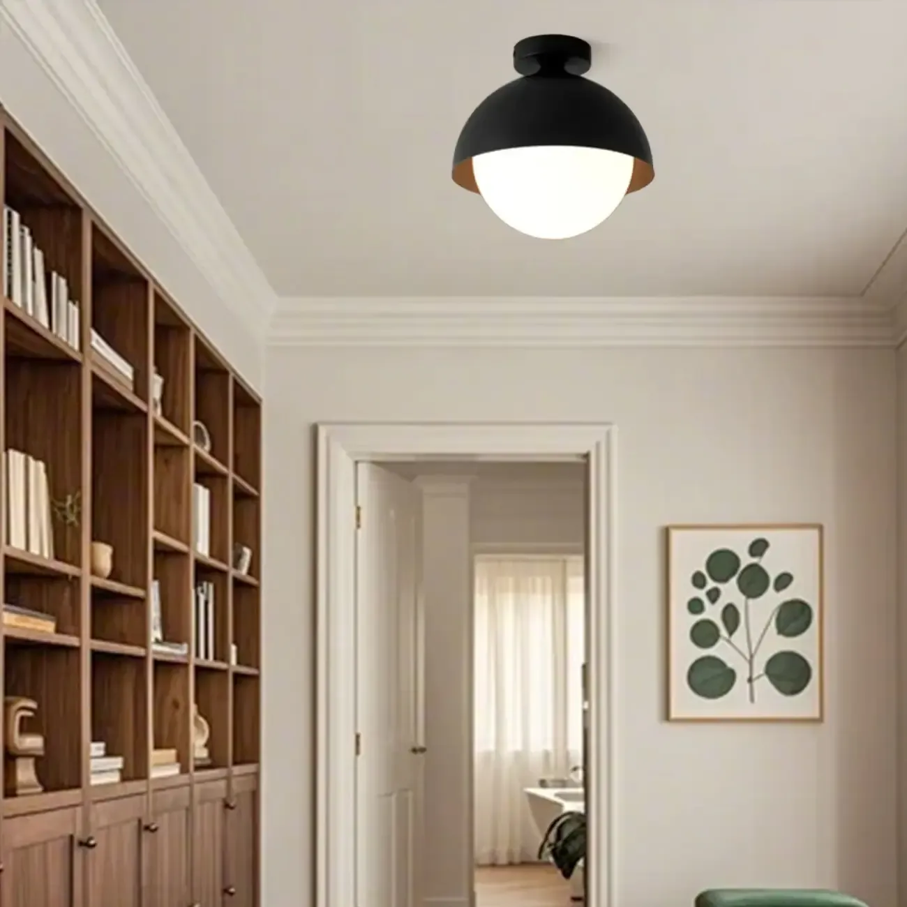 Minimalist Mini Dome Shade Semi Flush Ceiling Light