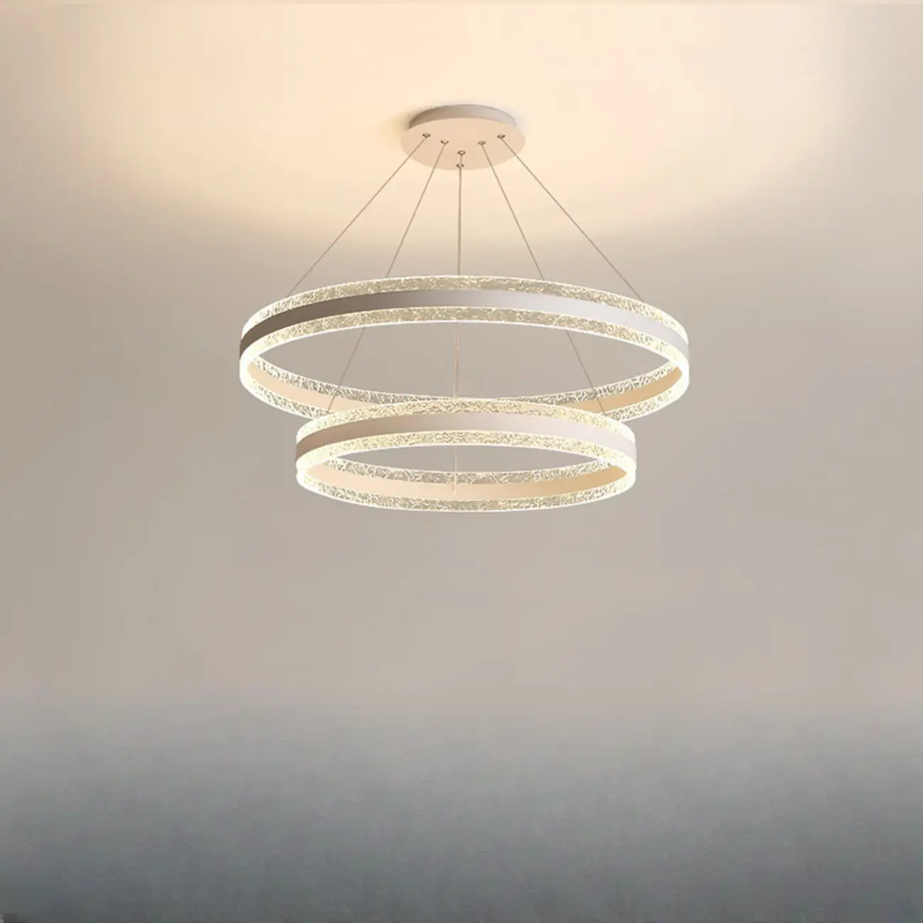 Modern LED Gold Circular Metal Chandelier