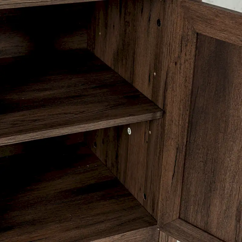 58-inch Farmhouse Electric Fireplace TV Stands Console Table with Electric Fireplace