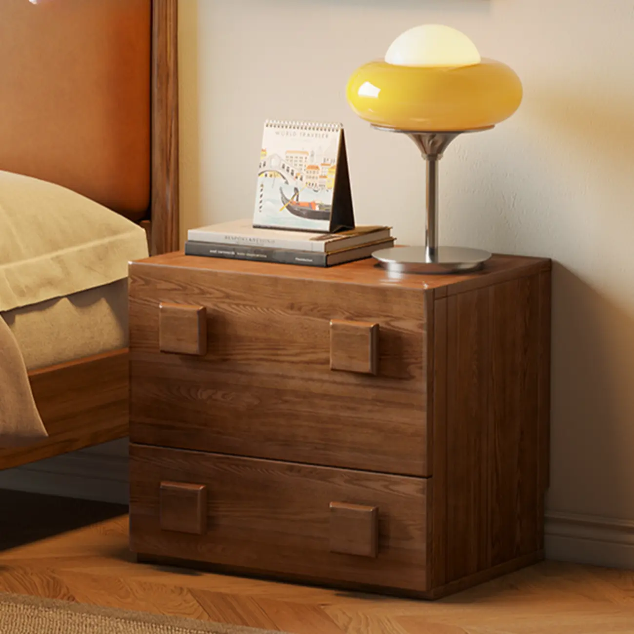 Drop-down Wood Chest Of Drawers Cabinet
