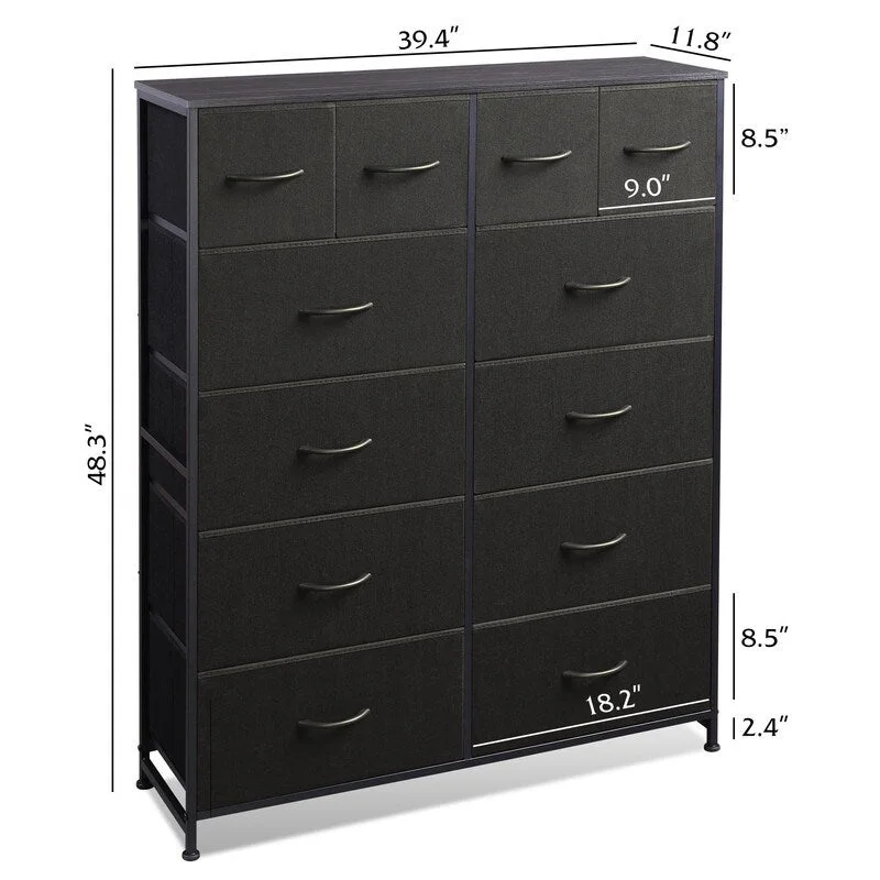 Tall Dresser for Bedroom with 12 Drawers