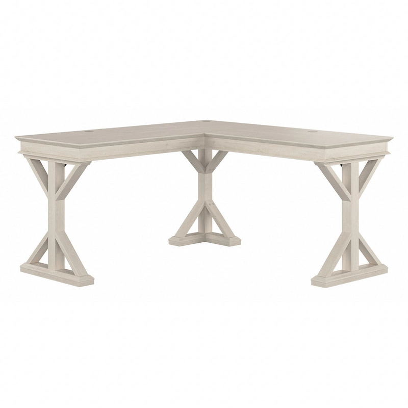 Homestead 60W Farmhouse L Shaped Desk by Bush Furniture