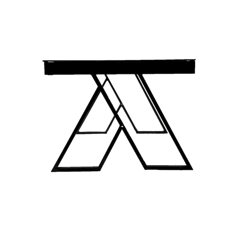 46  Tempered Glass Tabletop Metal Wrough Coffee Table Living Room